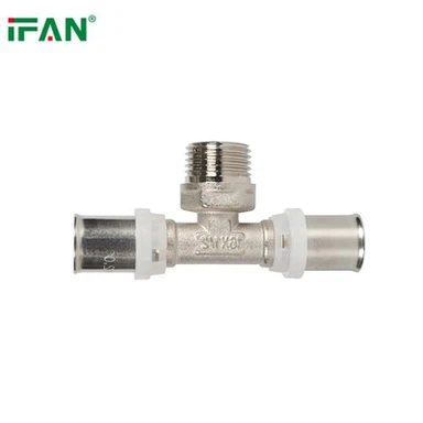 Pirinç PEX Pres Tee Parçaları